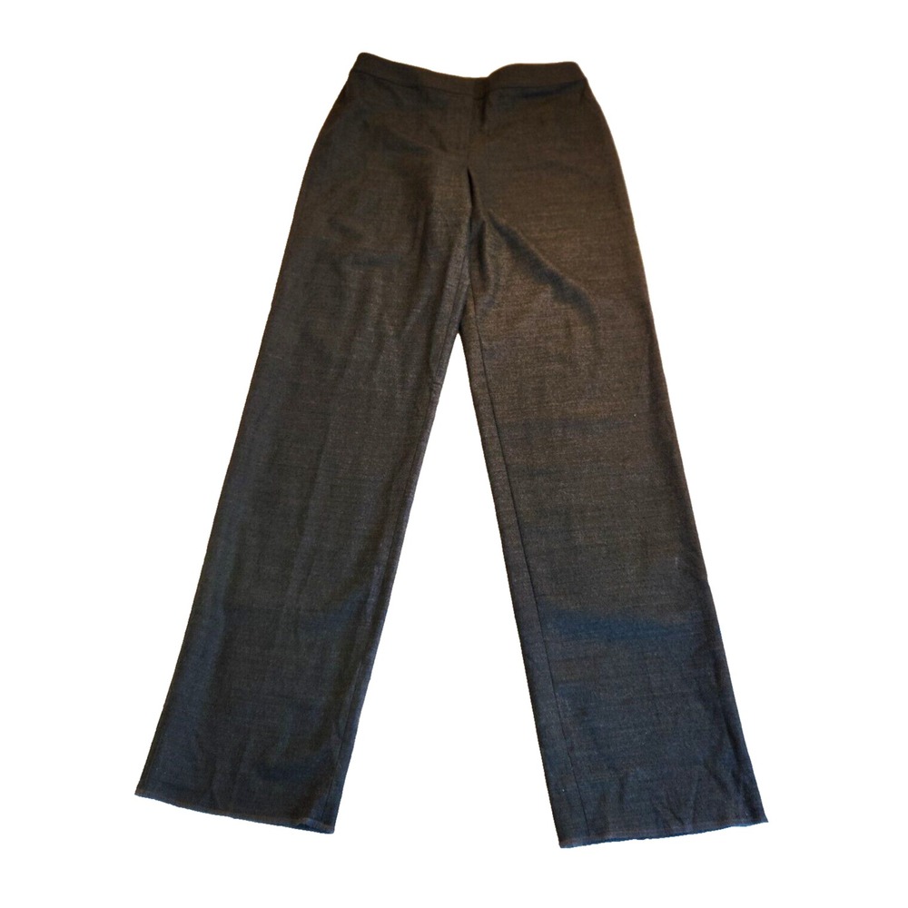 NWT St John Womens Diana Fit Pants Sz 6 Hematite Melange Gray‎ $355 Unhemmed New